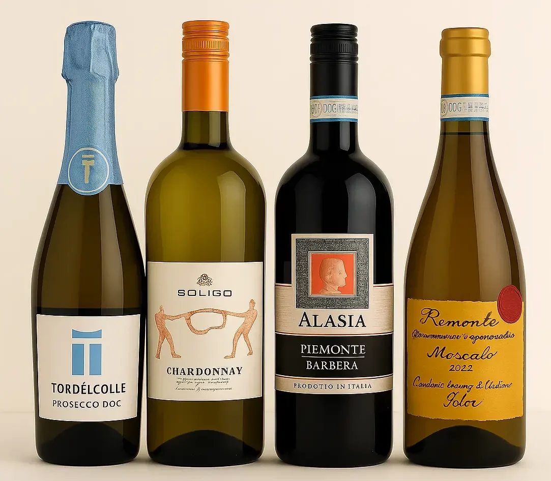 A_digital_photograph_displays_four_wine_bottles_st